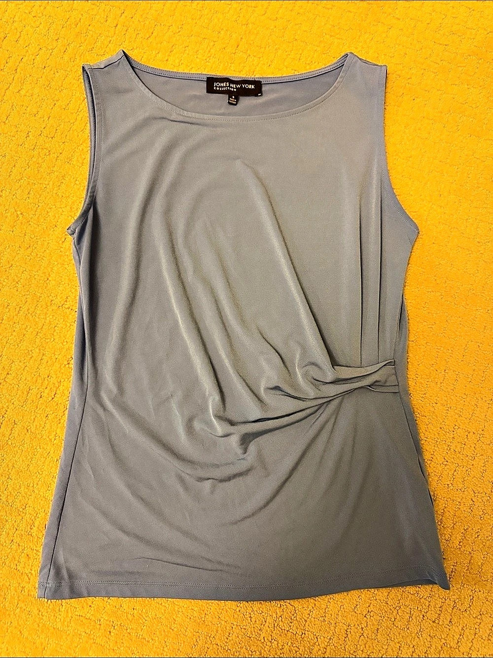 Jones New York Draped Tank Top Blue Size Small Like New